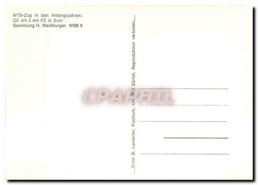 CPM WTB-Zug in den Anfagsjahren: Ce 4/4 3 mit FZ in Suhr Sammlung H. Waldburger WSB 6 — Verso