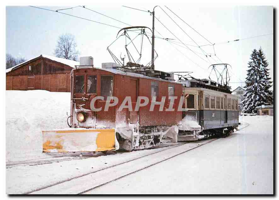 CPM Tb-Schneefegemaschine Xe 2/2 71 im schuib des Xe 4/4 23 kehrt ins Depot Speicher zurueck am 25.2