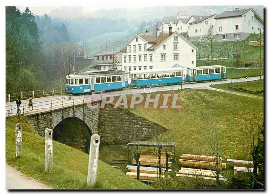 CPM Trogenerbahn-Landsgemeindezug 417 mit dem BDe 4/4 8 + B 18 + B2 83 ex STI auf der alten Saegliba