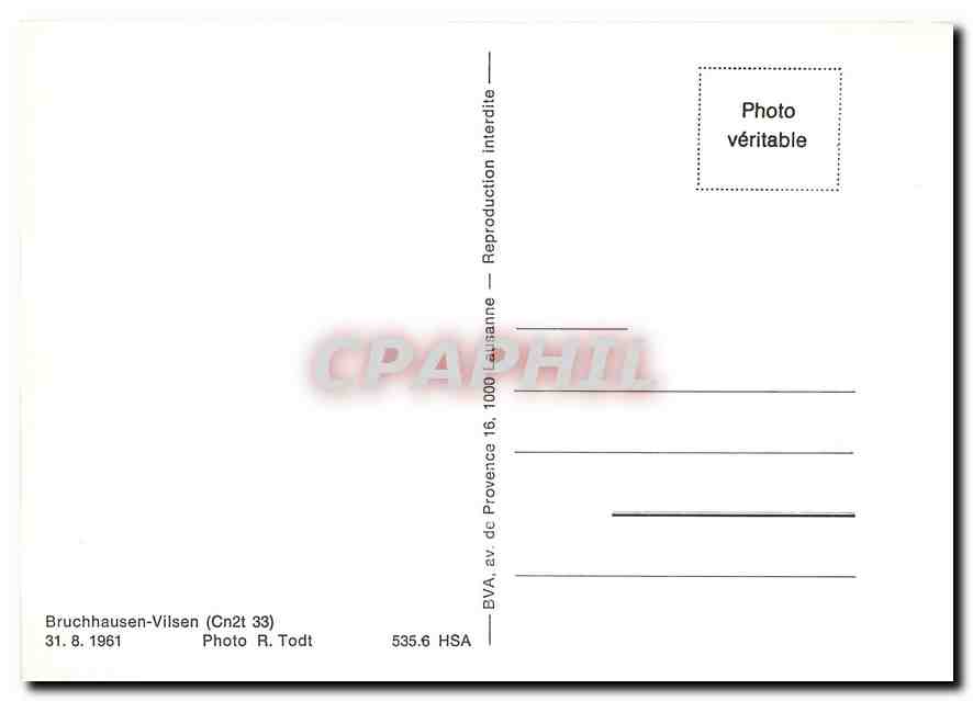 CPM Bruchhausen-Vilsen 31.8.1961 — Verso