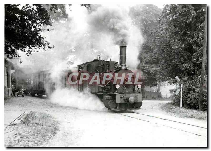 CPM Train vapeur dans la traversee d'Uenzen 1.9.1961