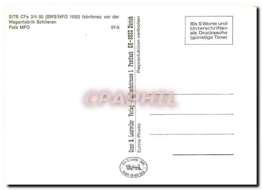 CPM SITB-Gueterzug mit der 1931 umgebauten Lok De 3/4 2 vor der einstigen Sommerwagen-Remise in Adis — Verso