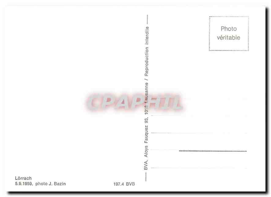 CPM Loerrach 5.9.1959 — Verso