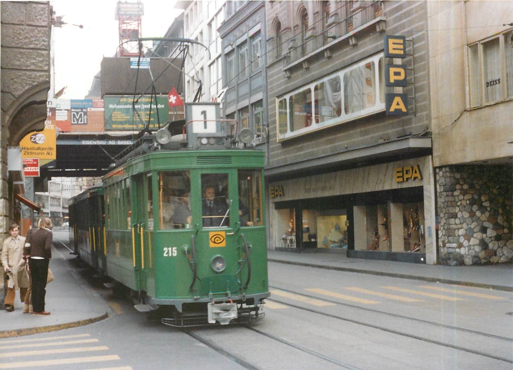 CPM Service special de la Be 2/2 215 a la Clarastrasse 5.11.1978