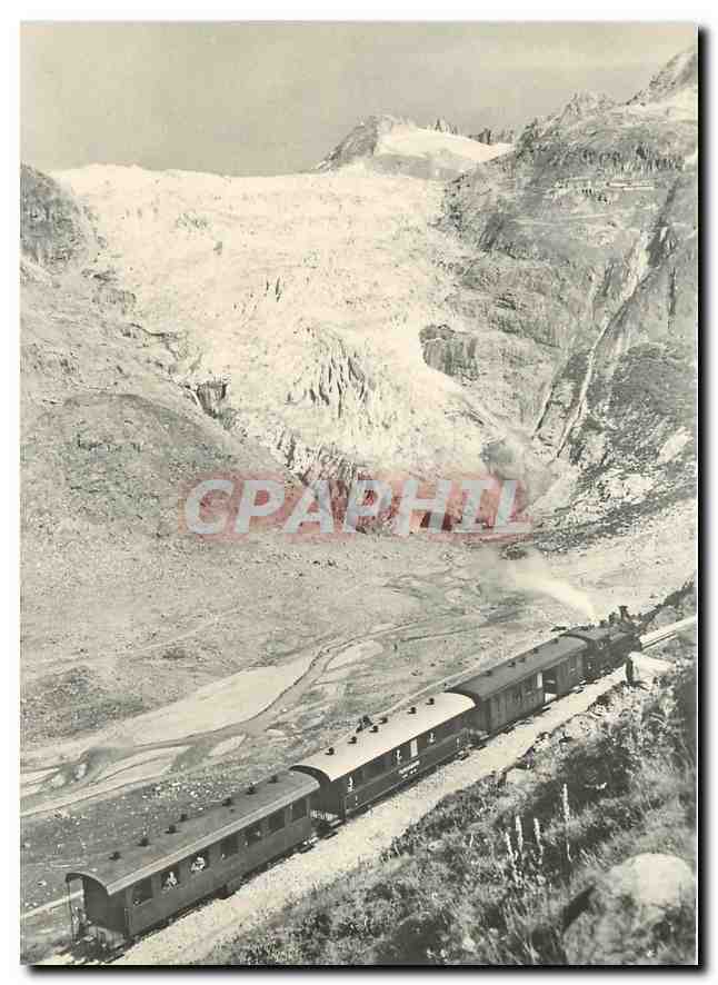 CPM Train pour Andermatt en dessus de Gletsch Vers 1925