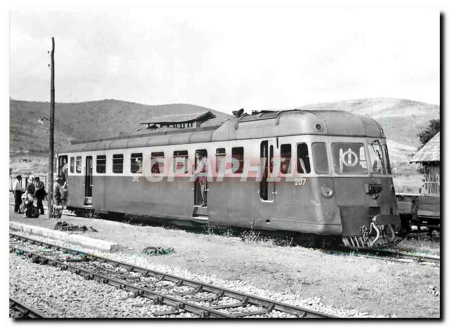 CPM Autorail Renault ABH 8 207 (1950) a Ponte-Leccia 22.6.1957