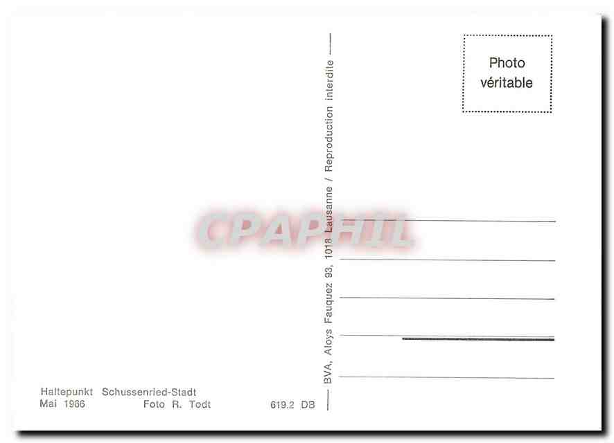 CPM Haltepunkt Schussenried-Stadt Mai 1986 — Verso