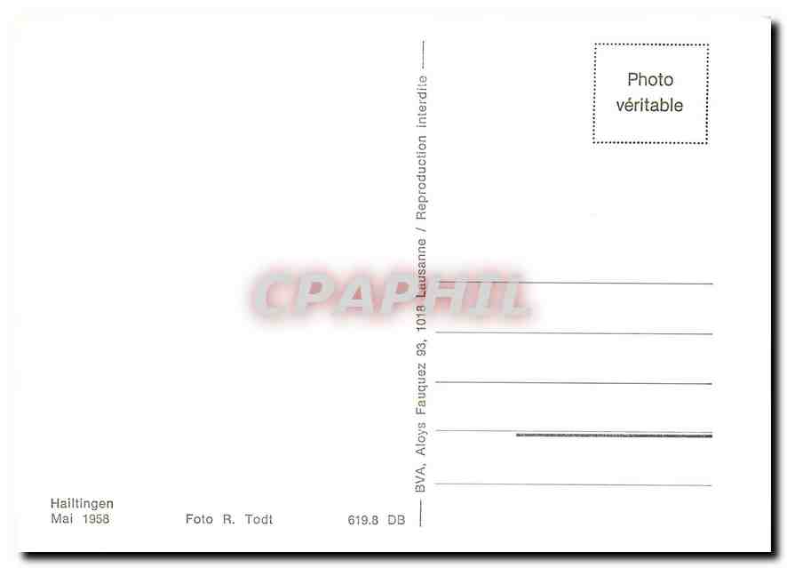 CPM Hailtingen Mai 1958 — Verso