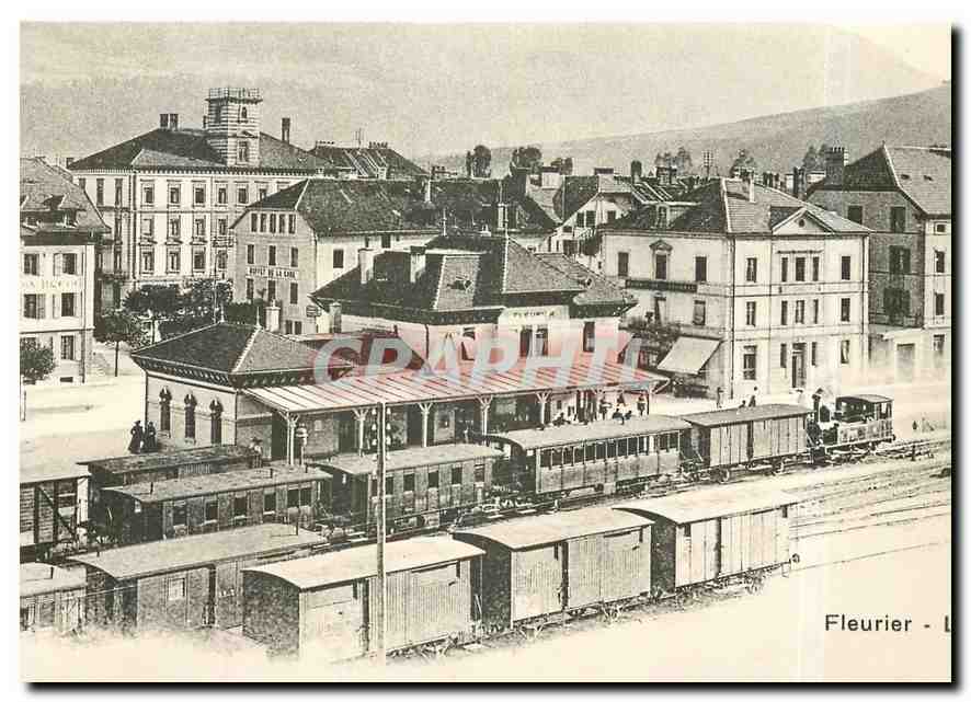 CPM Aux environs de 1900 en gare de Fleurier loc. RVT E 2/2