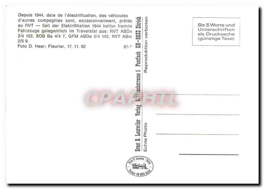 CPM Depuis 1944 des vehicules d'autres compagnies sont pretes au RVT — Verso