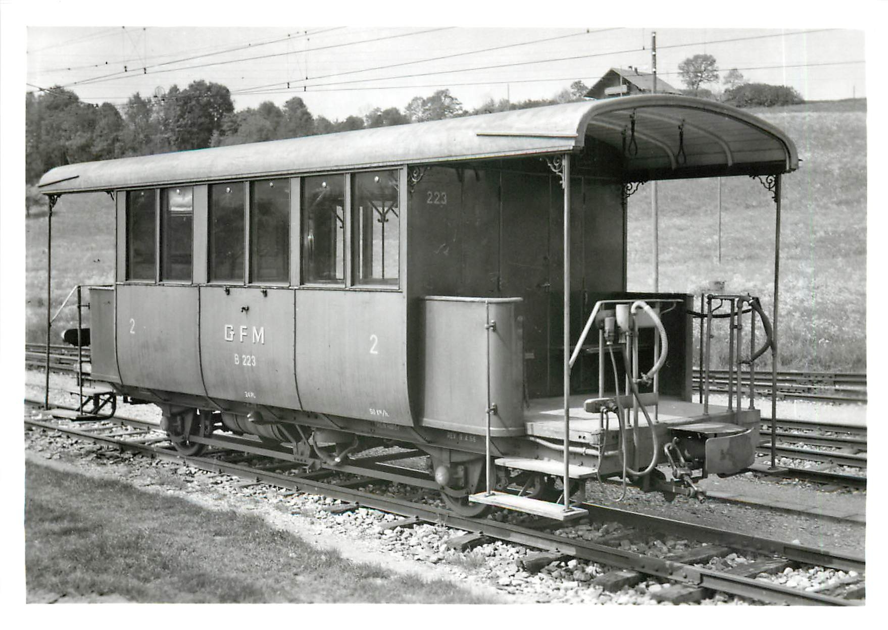 CPM Voiture-platforme GFM B2 223. Chatel St. Denis 11.5.1961