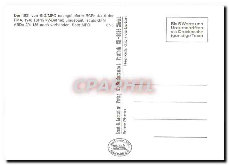CPM Fribourg-Morat-Anet BCFe 4/4 5 — Verso