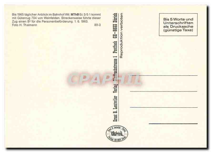 CPM MThB Ec 3/5 1 kommt mit Gueterzug 704 von Weinfeldan — Verso