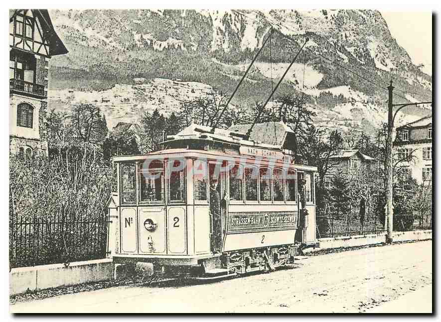 CPM Zwischen Schwyz und Seewen verkehrte von 1900 bis 1914 ein Drehstromtram nach dem Vorbild Von Lu