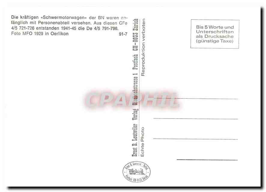 CPM Die kraeftigen ''Schwarmotorwagen'' der BN waren anfaenglich mit Personenabteil versehen — Verso