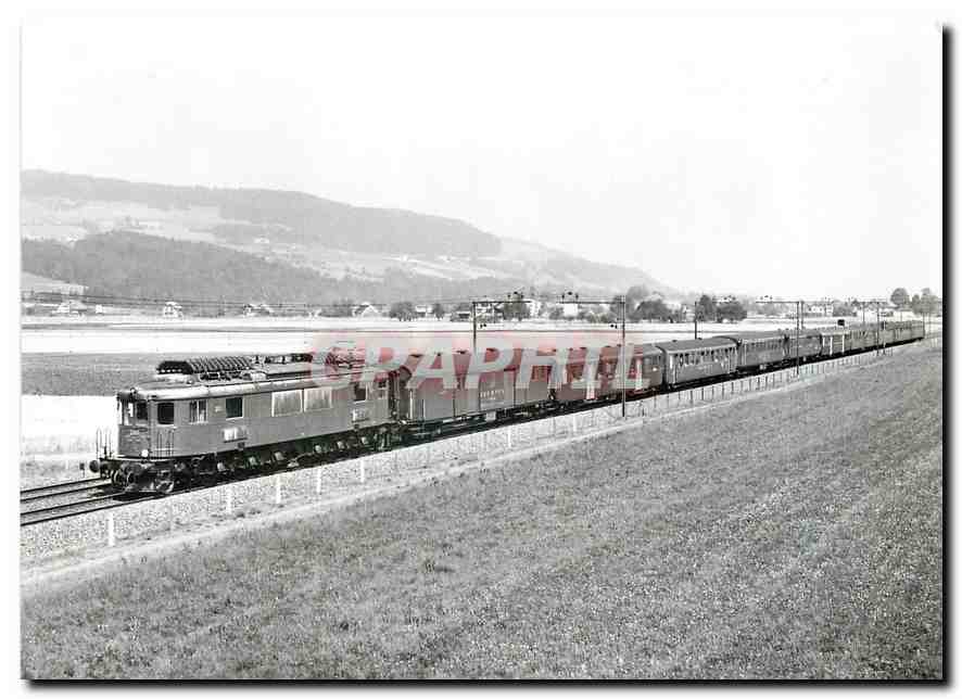 CPM Schnellzug 608 auf der SBB-Aaretallinie Bern-Muensingen-Thun mit BLS Ae 6/8 208 am 28.6.1976