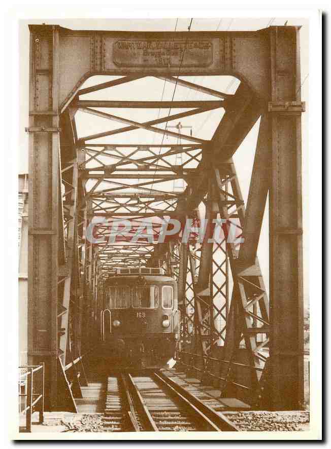 CPM BLS Re 4/4 169 auf der Rhone-Bruecke von 1911/12 in  Brig