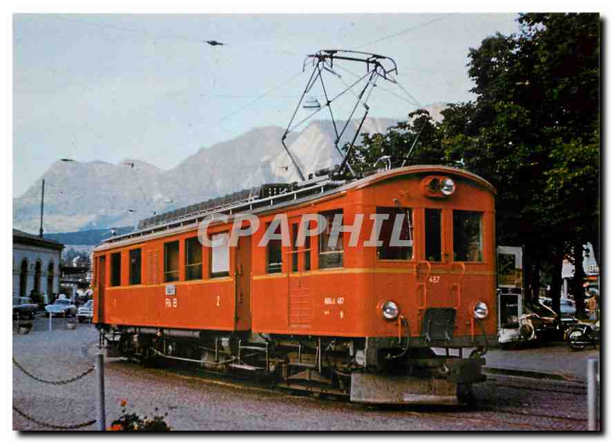 CPM Der Original Chur-Arosa Bahn-Triebwagen in seinem letzten Zustand vor der Ausrangierung als RhB 