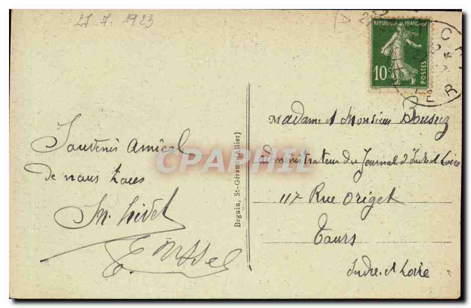 Vichy - galerie couvertes et rue Wilson - CPA  — Rückseite
