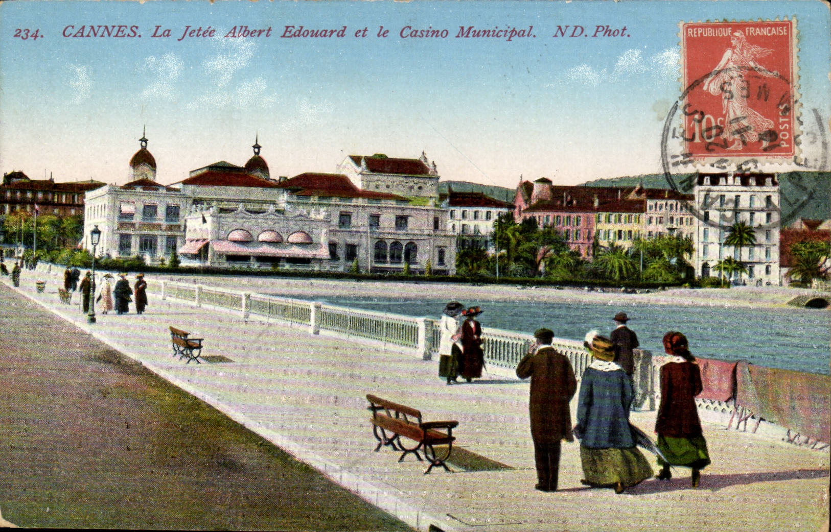 Cote d'Azur - Cannes - la Jetee et le Casino Munincipal - CPA 