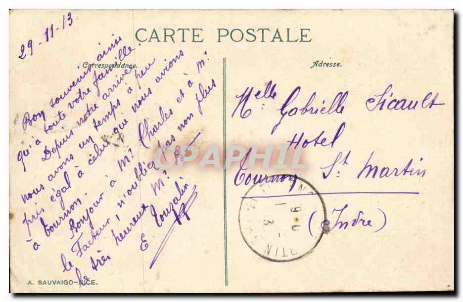 Cote d'Azur - Cannes - la Jetee et le Casino Munincipal - CPA  — Rückseite
