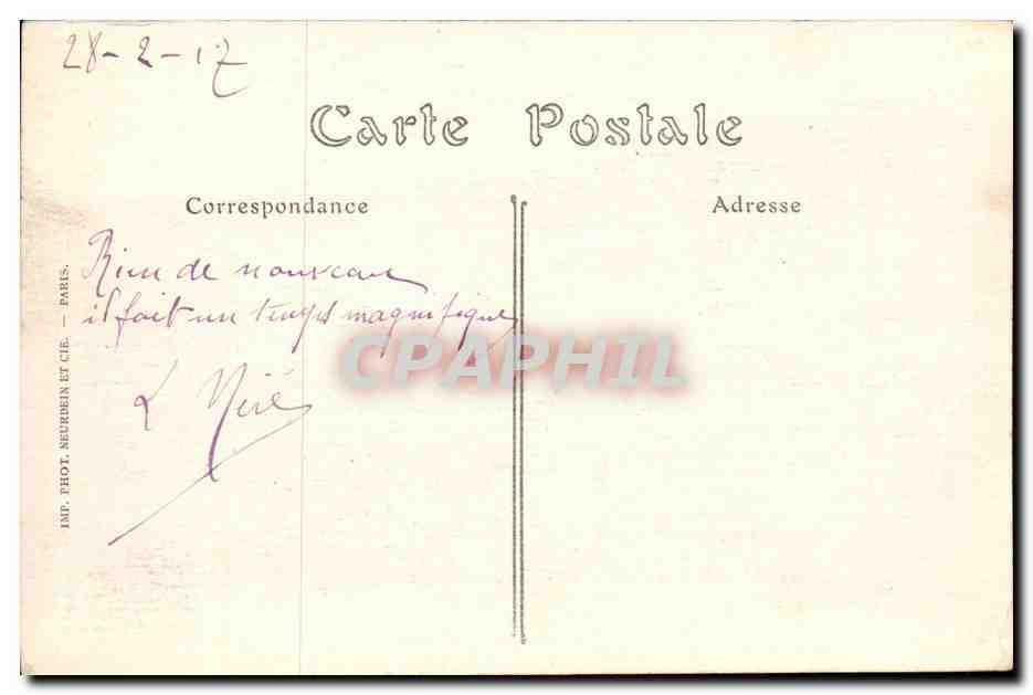 CANNES (Alpes-Maritimes) — Vue générale prise du Suquet. ND. Phot. — Verso