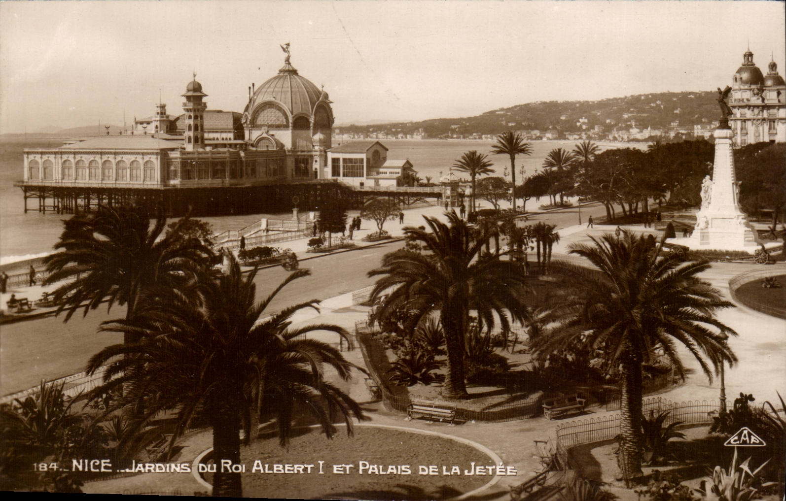 Nice - jardins de Albert I et Palais de la Jetee - CPA 