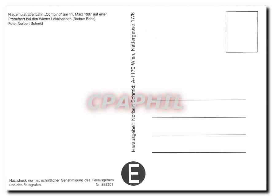 CPM "Niederflustrassenbahn ""Combino""" — Verso