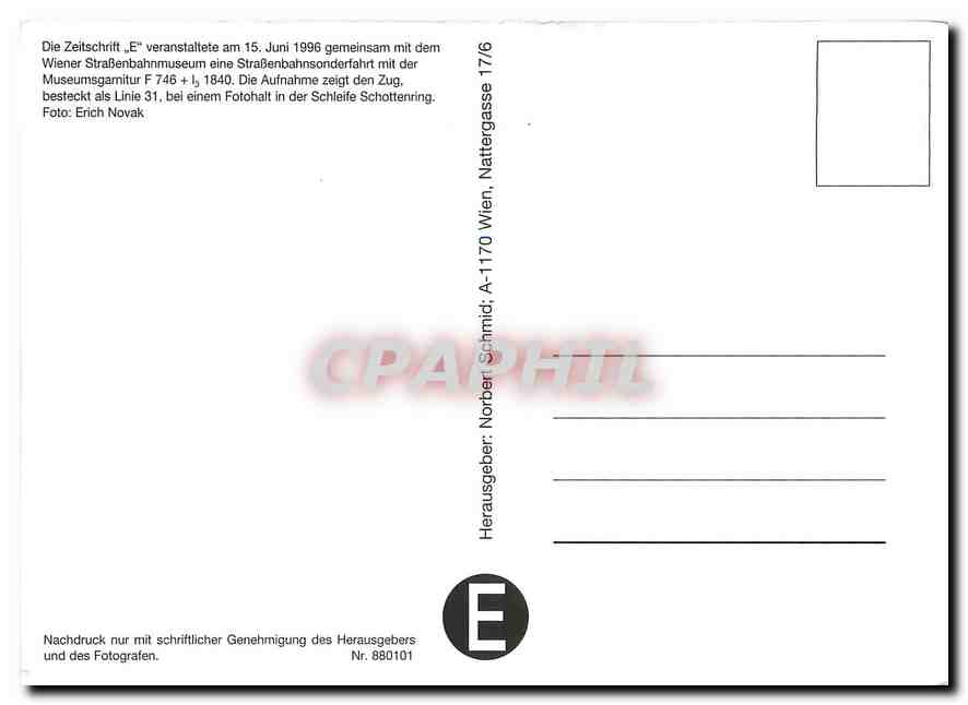 CPM Die Zietschrift  E' veranstalte  — Verso