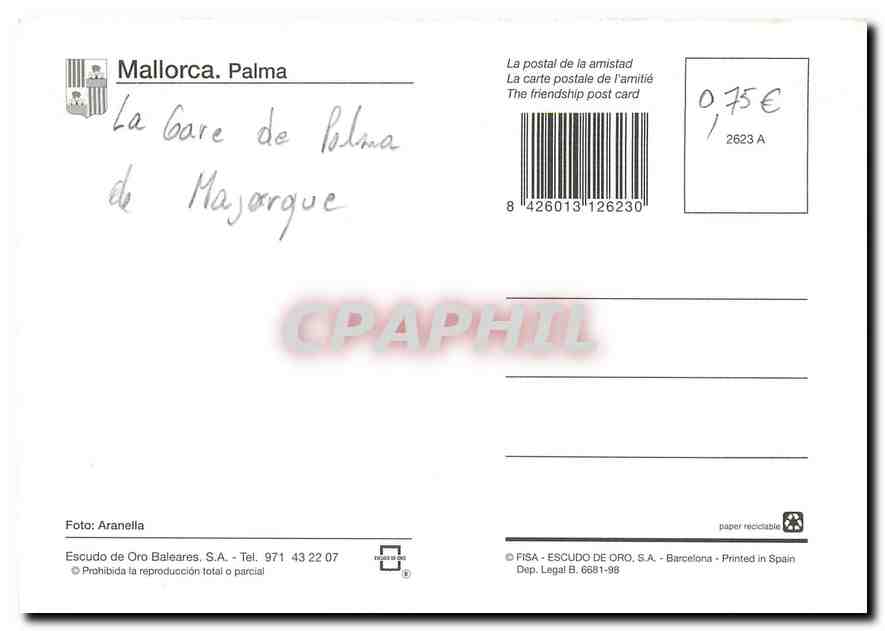 CPM Mallorca Palma — Verso