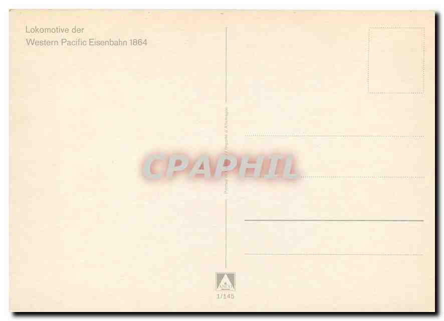 CPM Lokomotive der Western Pacific Eisenbahn 1864 — Verso