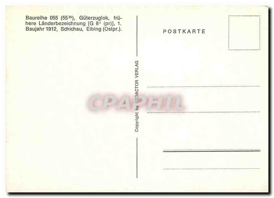 CPM Baureihe 055 Guterzuglo fru- here Landerbezichnung — Verso
