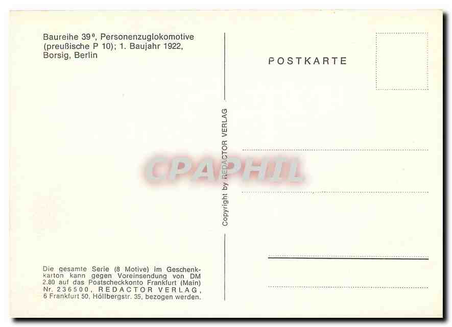 CPM Baureihe 39 Personenzuglokomotive — Verso