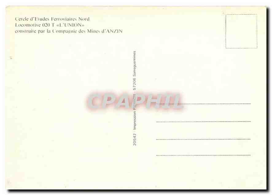 CPM Locomotive 0 20 T Cail  — Verso