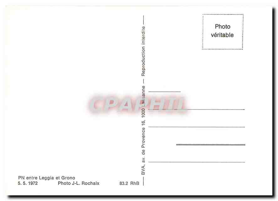 CPM PN Entre Leggia et Grono — Verso