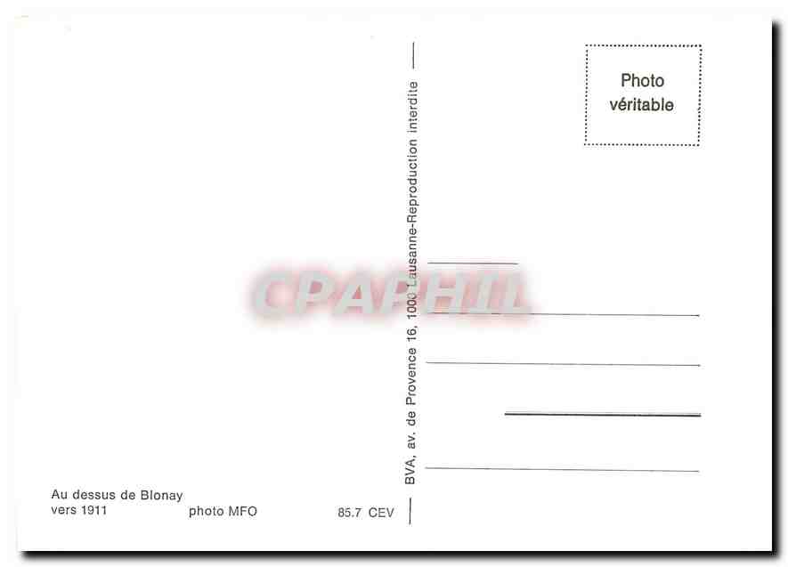 CPM Au dessus de Blonay — Verso