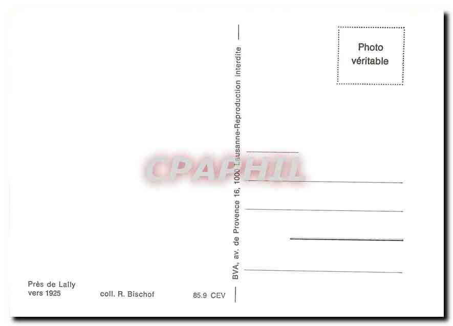 CPM Près de Lally — Verso