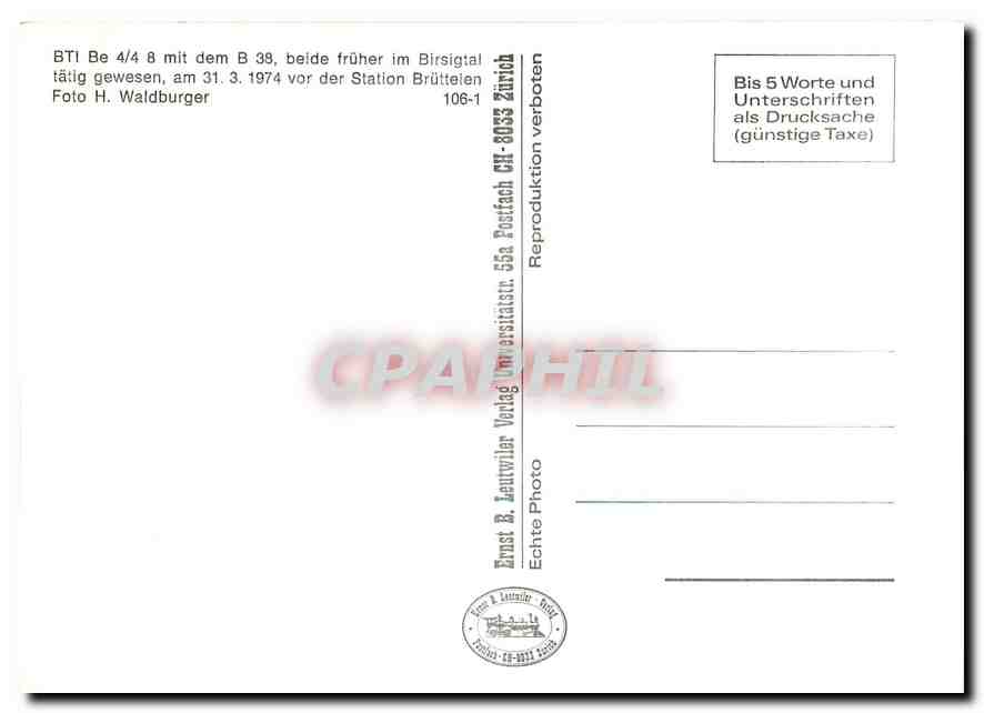 CPM Aus Teilen der zwei letzien Original-SLB-Motorwagen enistand — Verso