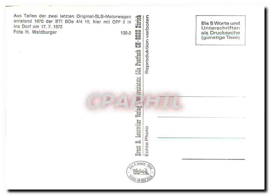 CPM Ex-Birsigtal-Be 4/4 7 und 8 — Verso