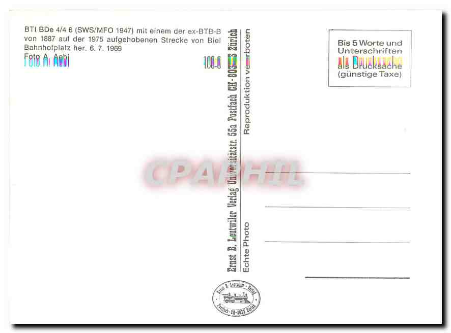 CPM BTI Fe 4/4 mit den OR 3 + 5 +  6 — Verso