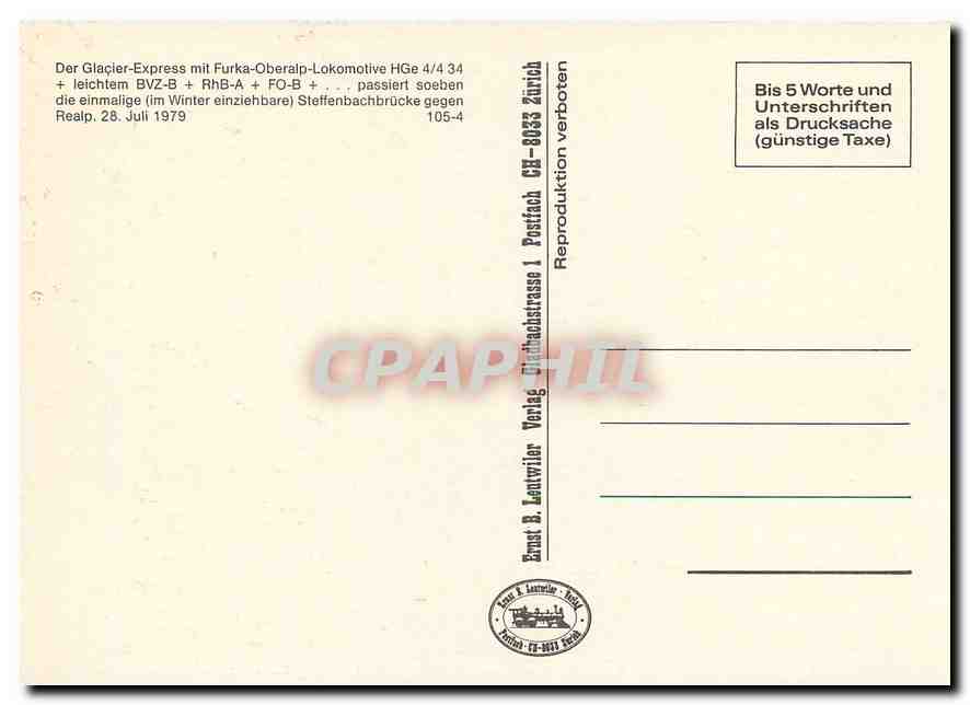 CPM Ein neuer FO-Pendeizug mit Abt 4195 — Verso