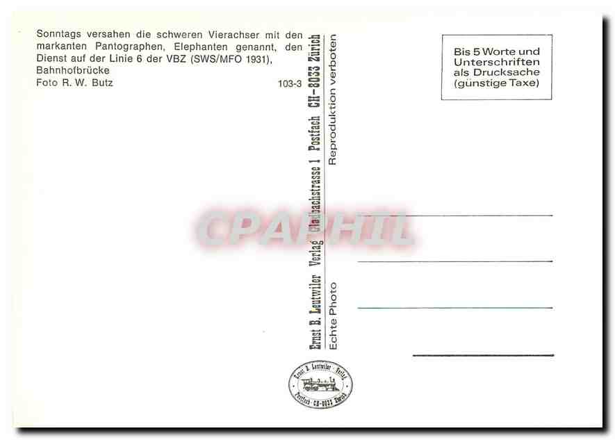 CPM Sonntags versahen die schweren Vierachser mit den markanten Pantographen Elephanten genannt de D — Verso