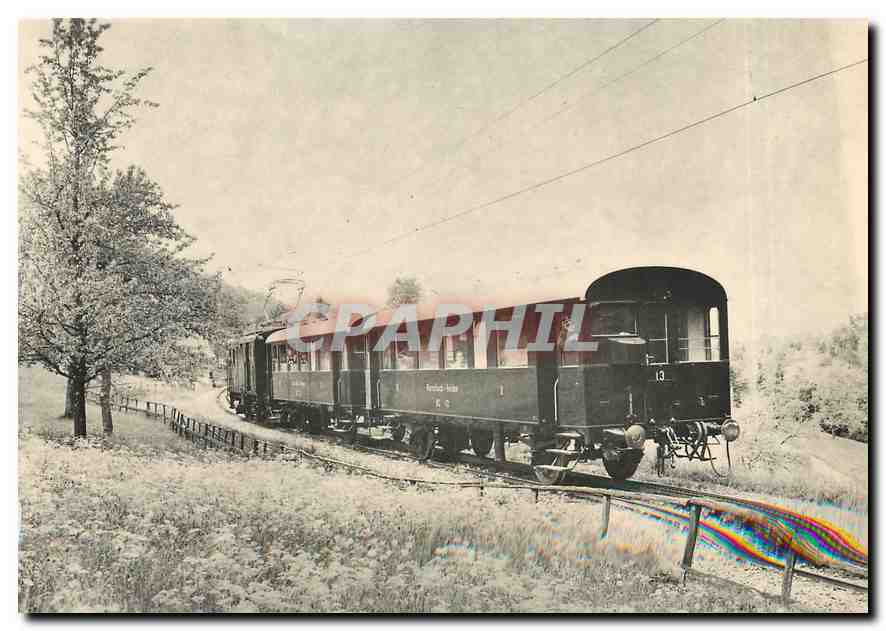 CPM Die beiden sog Dientwagen BC 13 + 12 vor Lok Fzah 2/4 22 bei Schwendi 1930