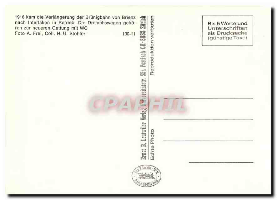 CPM Oberrried am Brienzersee — Verso