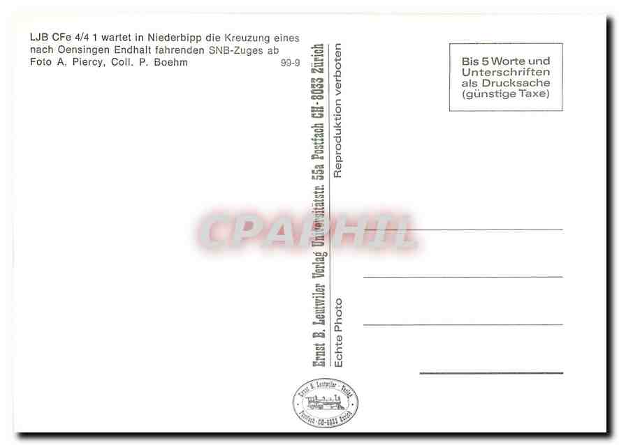 CPM LJB Cfe 4/4 1 wartet in Niederbipp die Kreuzung eines nach Oensingen Endhalt fahrenden SNB-Zuges — Verso