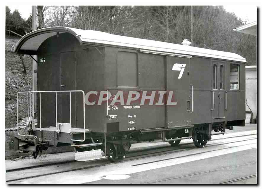 CPM X 824 (Serie FZ 11 12)  wagon de soudure  a Tramelan.22.4.1979. photo C-B Rossinelli