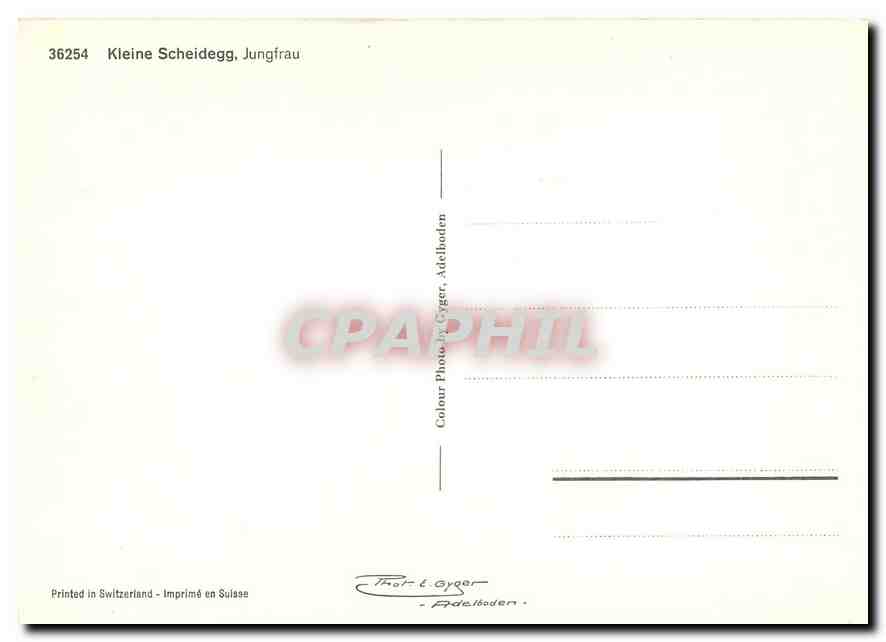 CPM 36254 Kleine Scheidegg.Jungfrau — Verso