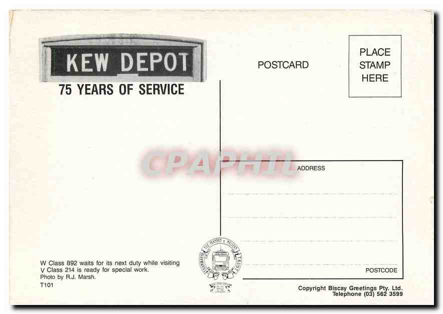 CPM KEW DEPOT822 — Verso