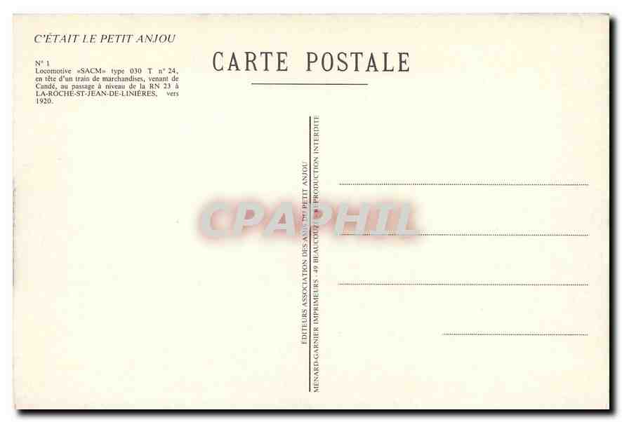 CPM LA ROCHES St-JEAN6de6LINIERES — Verso