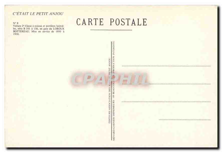 CPM Le Loroux-Botterau — Verso
